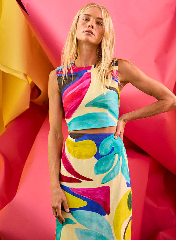 Hunter Bell Royce Top - Stroke Of Spring