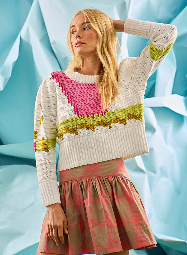 Hunter Bell Sully Pullover Sweater - White Multi
