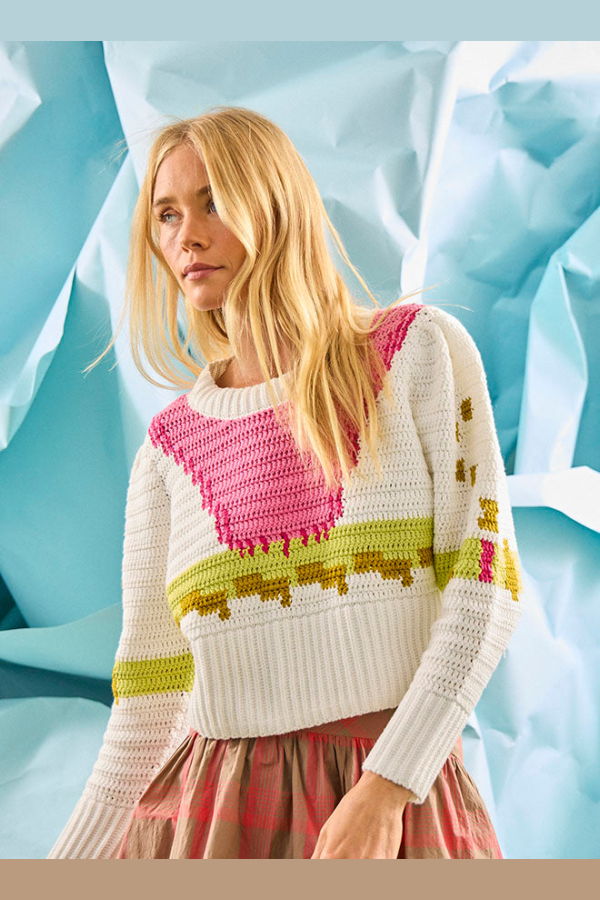 Hunter Bell Sully Pullover Sweater - White Multi