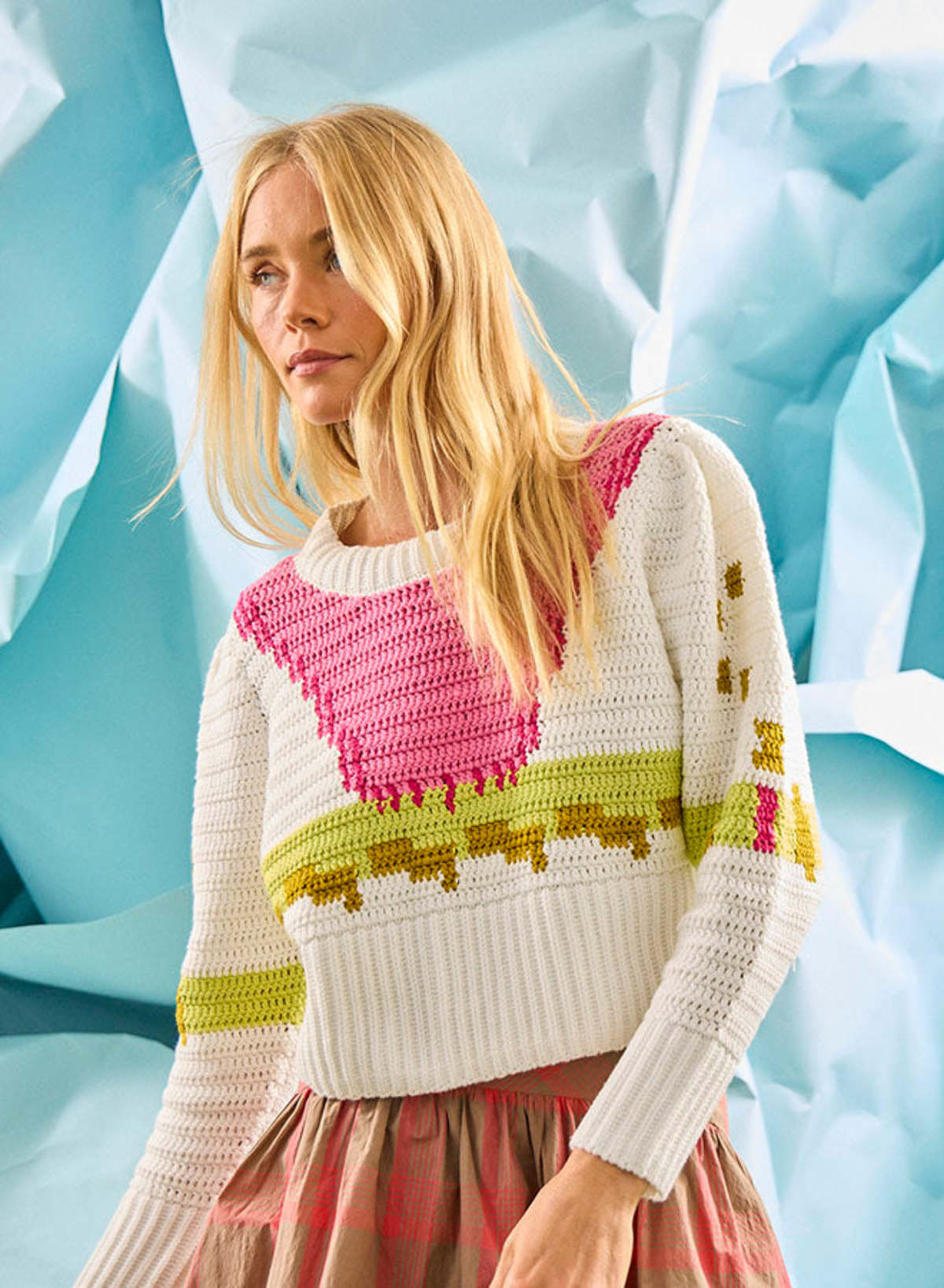 Hunter Bell Sully Pullover Sweater - White Multi - Image 2 of 4
