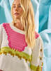 Hunter Bell Sully Pullover Sweater - White Multi - Thumbnail 3