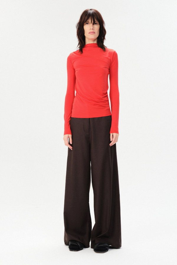 Maria Cher Vera Justin L/S Top - Red