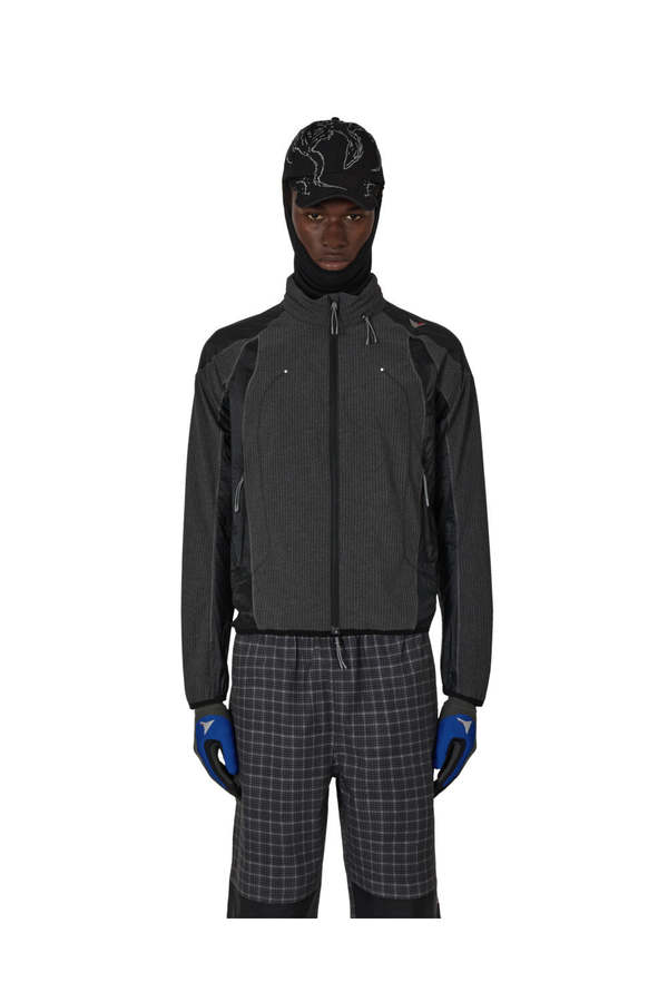 ROA Numb Pinstriped Hooded Wind Jacket - Black