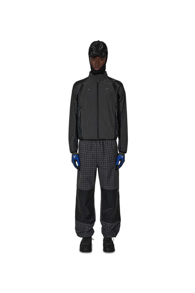 ROA Numb Pinstriped Hooded Wind Jacket - Black