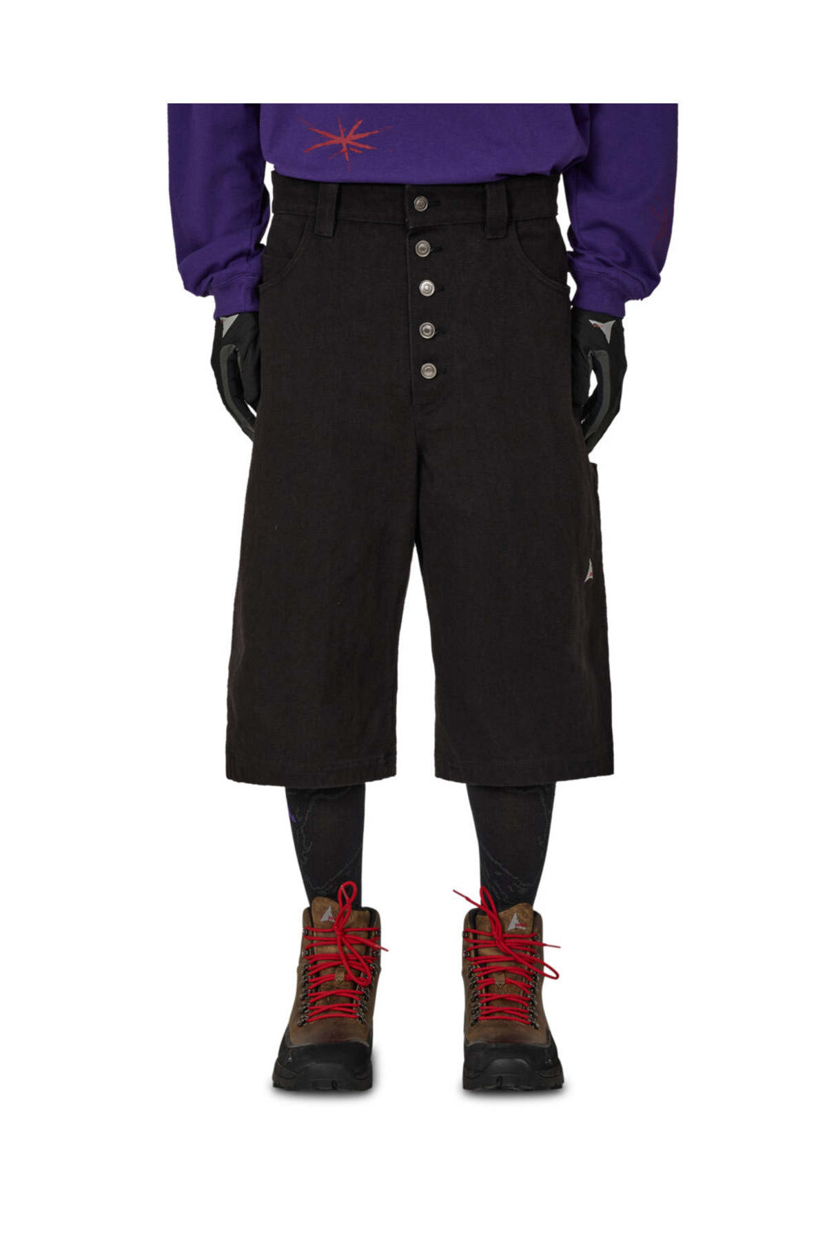 ROA Ash Canvas Shorts - Washed Black - Image 1 of 4