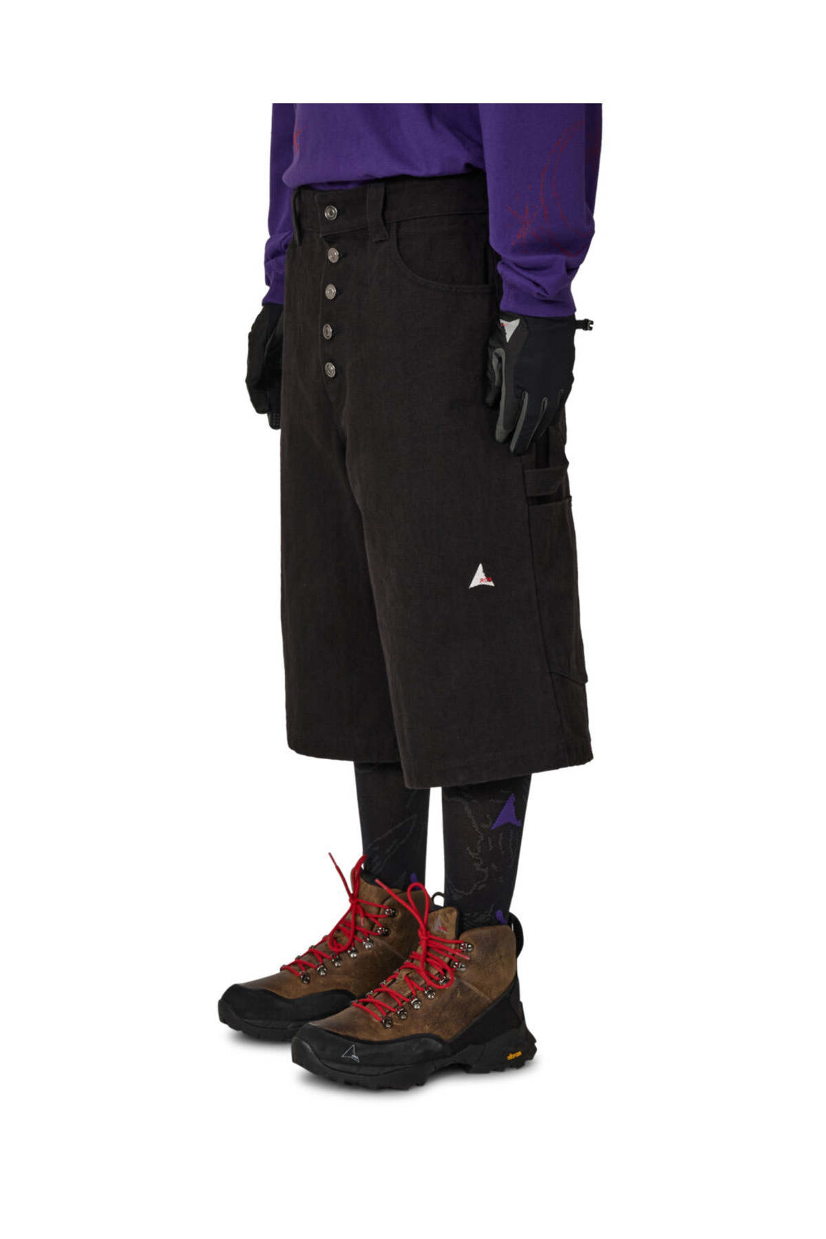 ROA Ash Canvas Shorts - Washed Black - Image 3 of 4