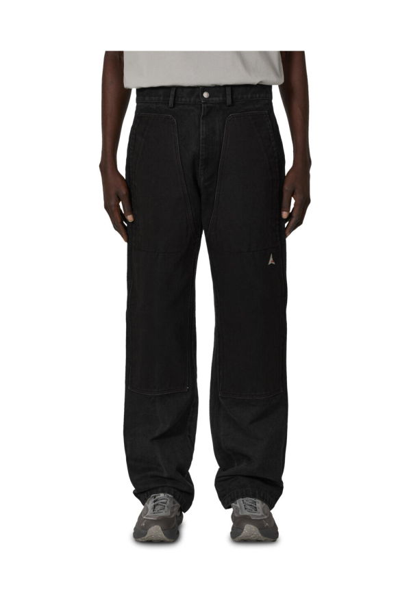 ROA Fomes Double Knee Washed Canvas Pants - Washed Black