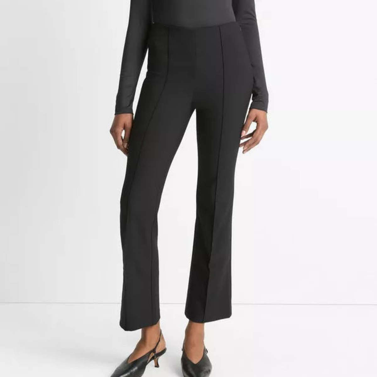 VINCE Mid Rise Pintuck Crop Flare Pants - Image 1 of 1