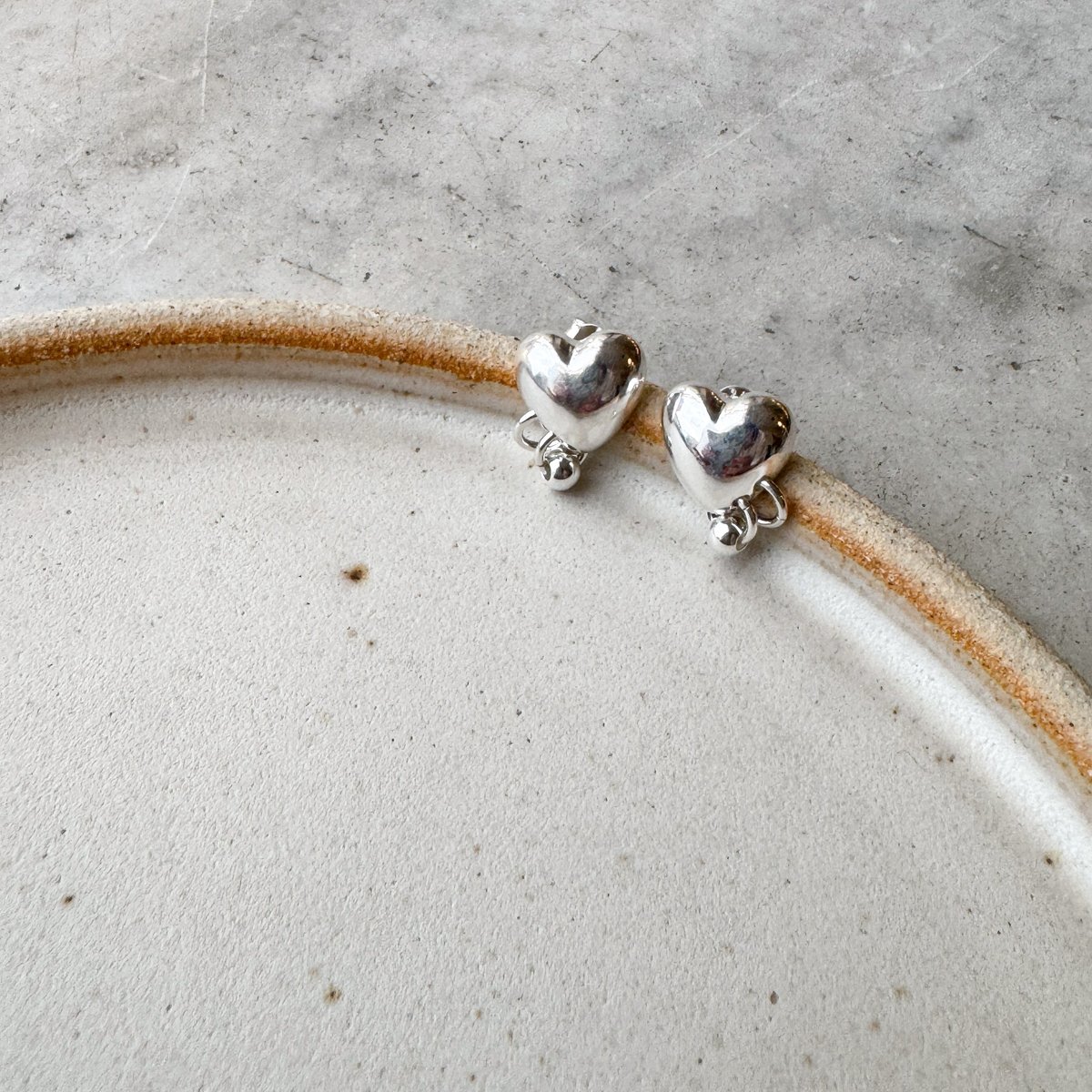 Alma Mercantile Pierced Heart Studs Earrings - Silver - Image 1 of 1