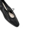 ALTA Gemma Tie-Top Leather Flats - Black - Thumbnail 3