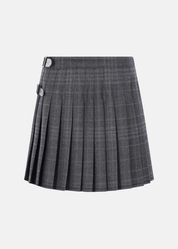 Balenciaga Grey Pleated Mini Skirt - Gray