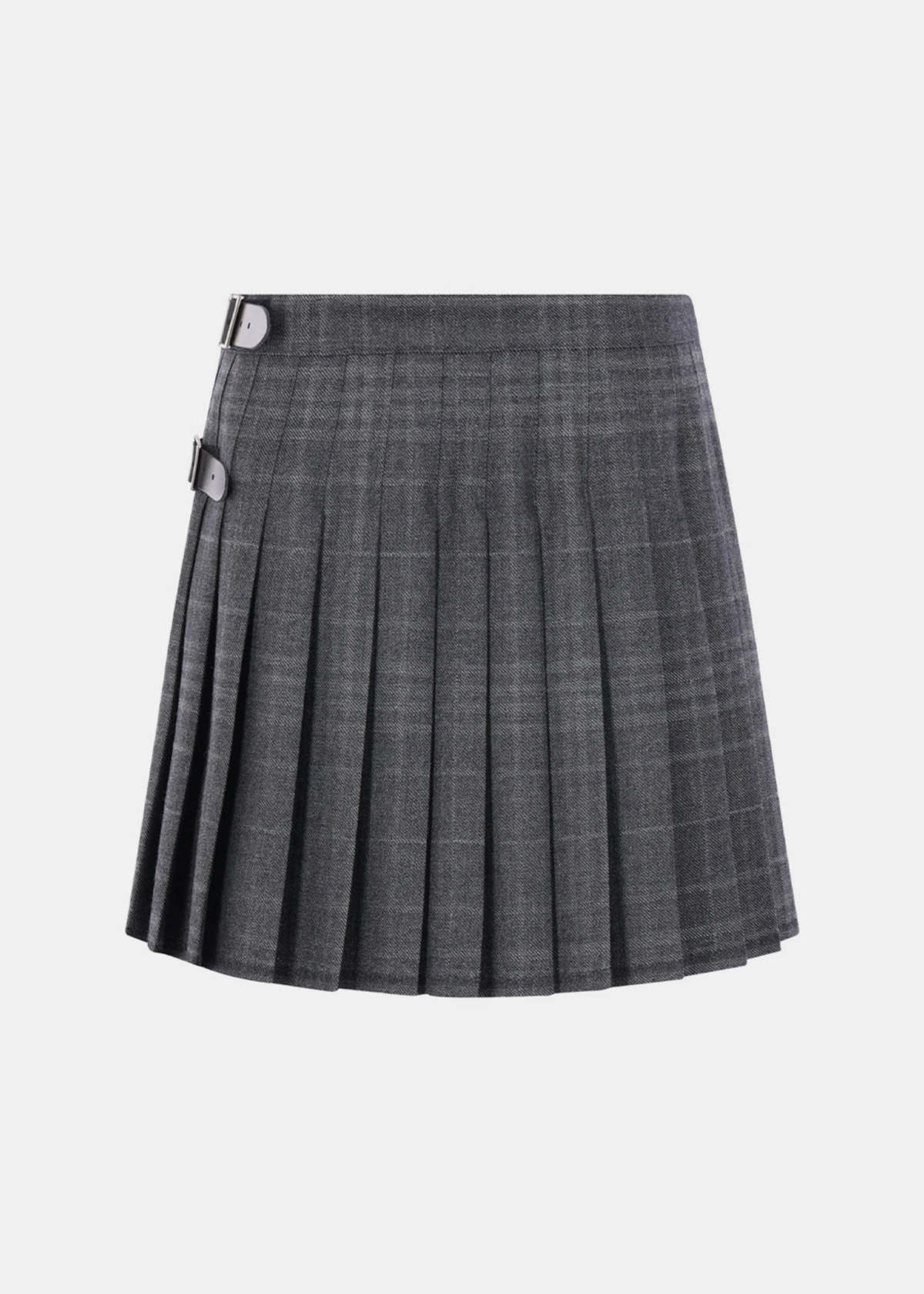 Balenciaga Grey Pleated Mini Skirt - Gray - Image 1 of 2
