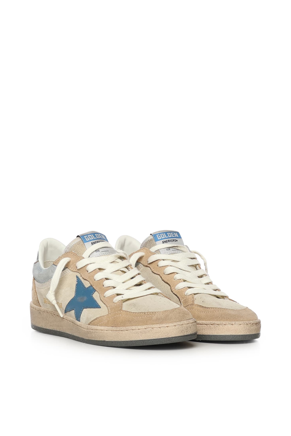 Golden Goose Ball Star Leather Sneaker - Marble Quarry Silver