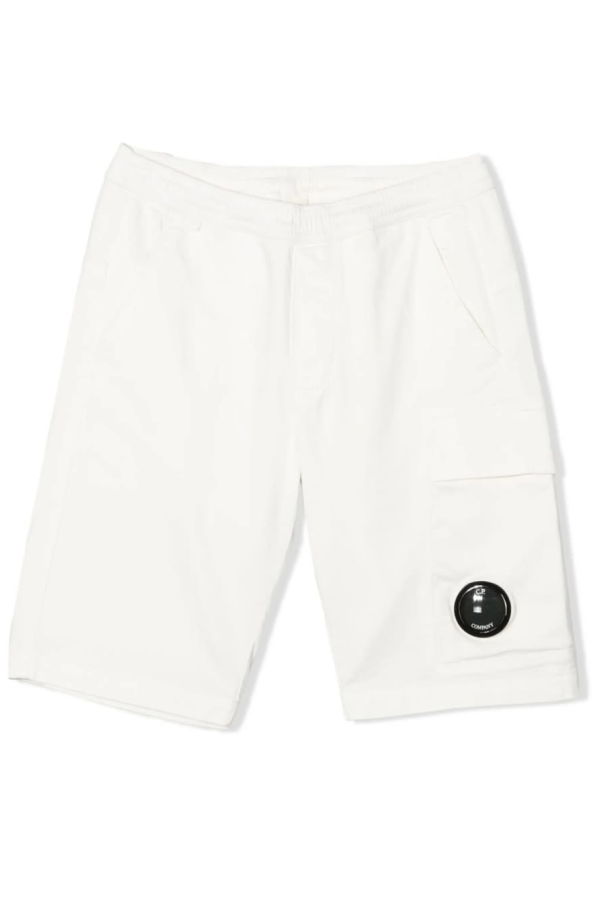 KIDS C.P. Company Bermuda Cargo Shorts - White