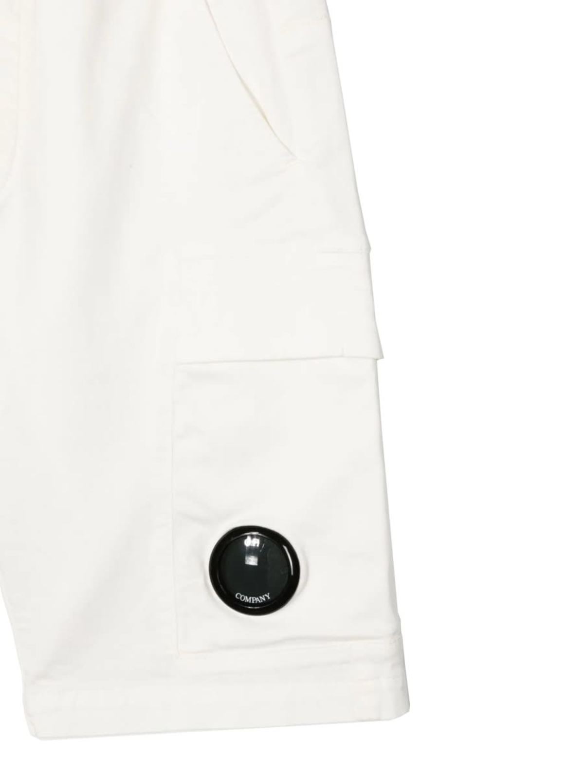 KIDS C.P. Company Bermuda Cargo Shorts - White - Image 3 of 3