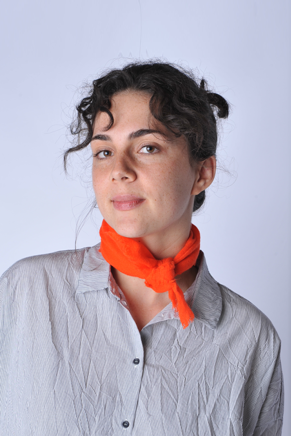 A Punto B Orange Cashmere Neck Scarf