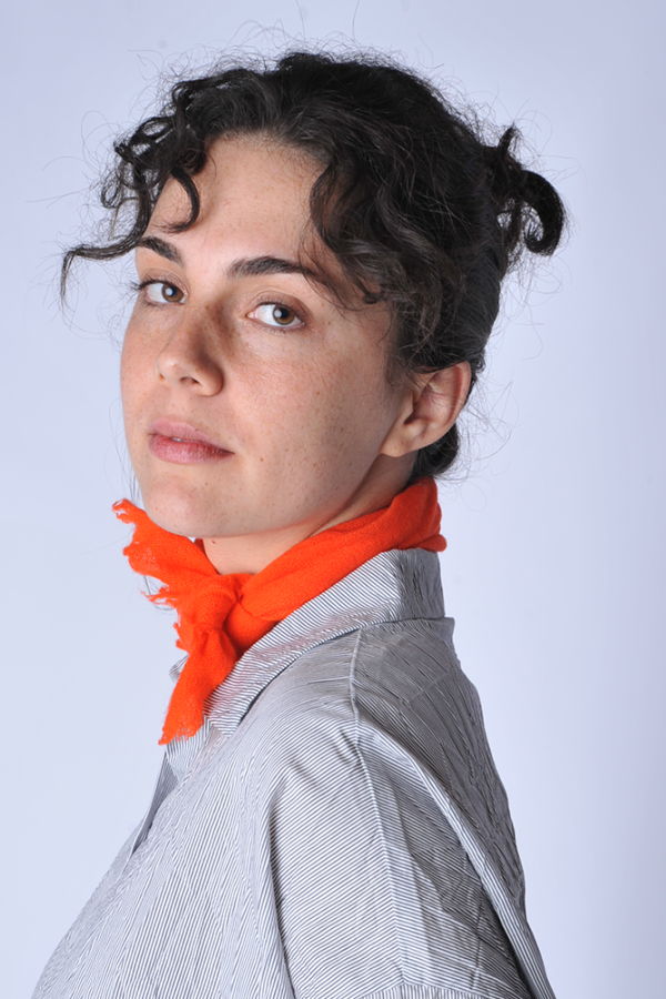 A Punto B Orange Cashmere Neck Scarf