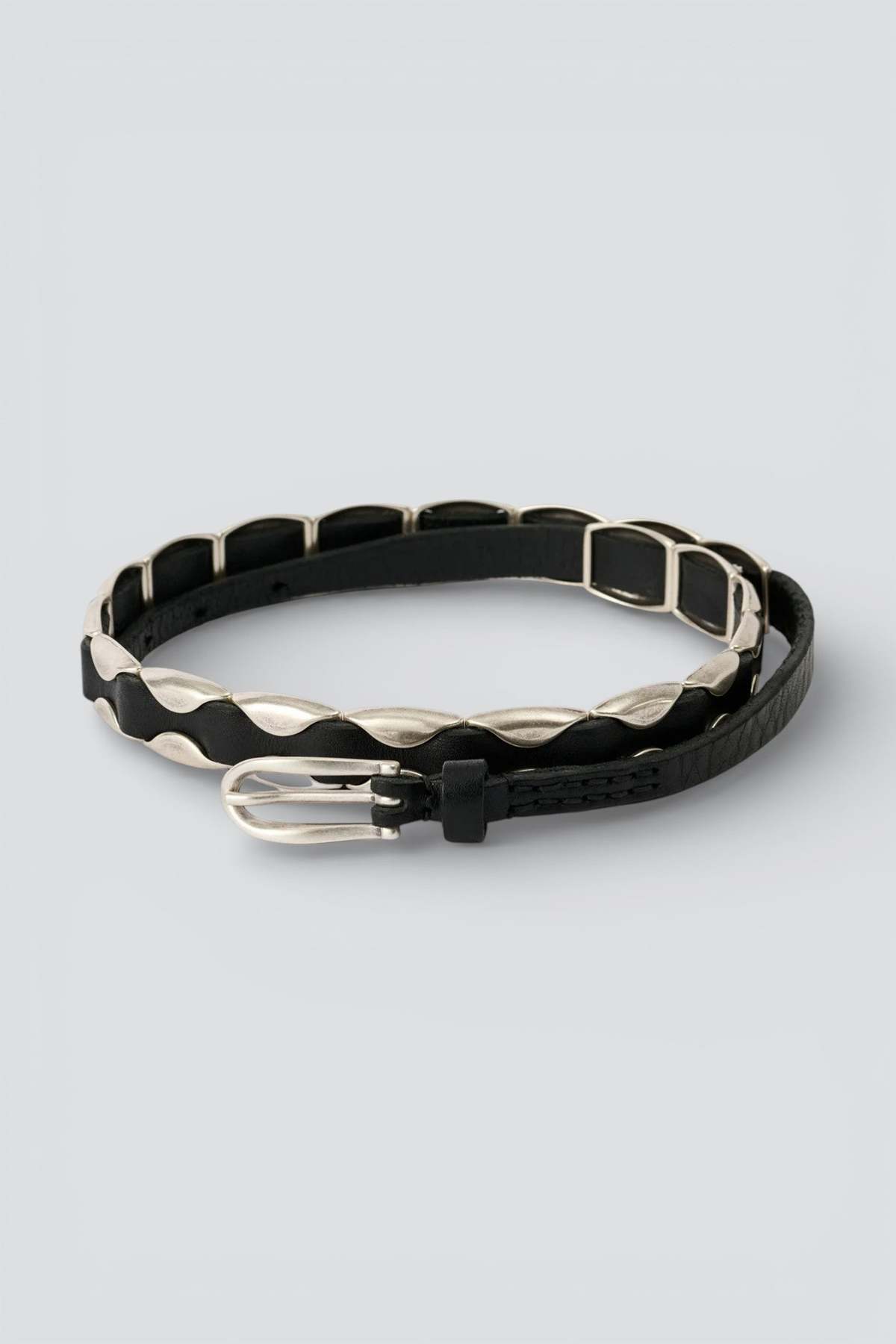 Our Legacy Oily Leather Billow Belt - Black - Image 1 of 3