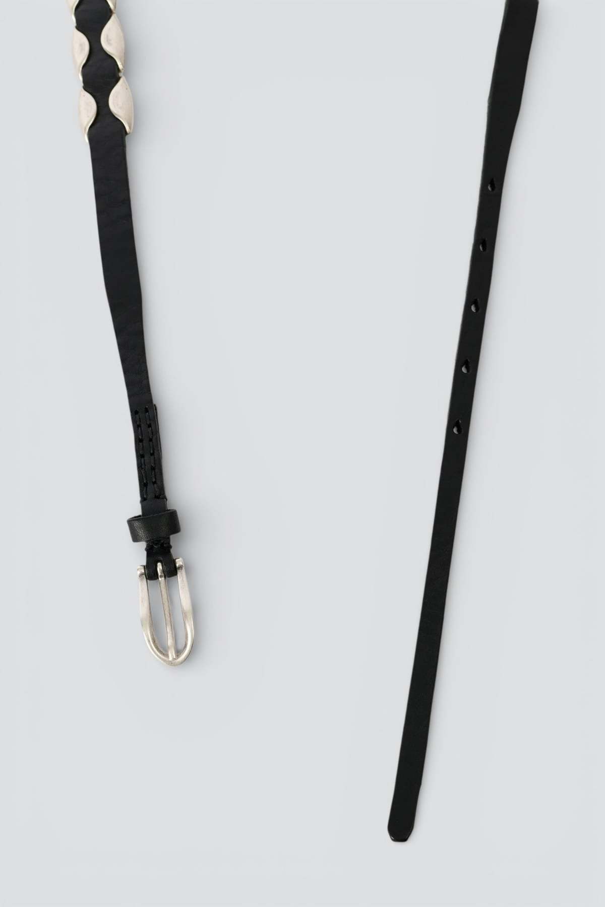 Our Legacy Oily Leather Billow Belt - Black - Image 2 of 3