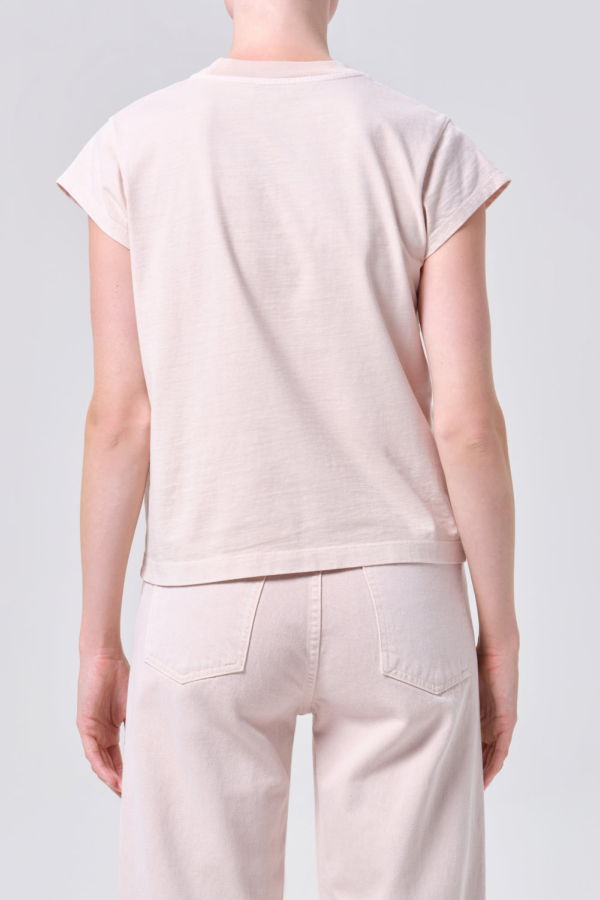 AGOLDE Long Line Bryce Cap Sleeve Tee - Foundation