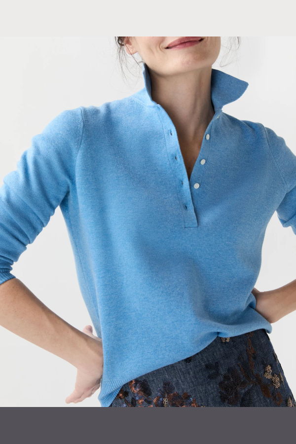 Ann Mashburn Connor Sweater - Cameo Blue