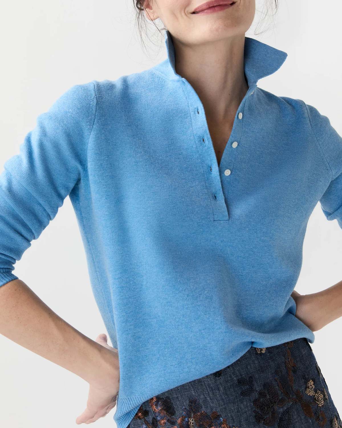 Ann Mashburn Connor Sweater - Cameo Blue - Image 1 of 5