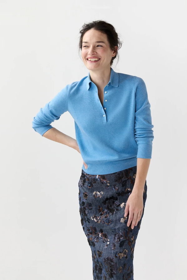 Ann Mashburn Connor Sweater - Cameo Blue