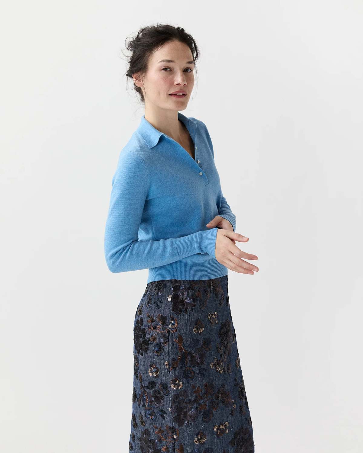 Ann Mashburn Connor Sweater - Cameo Blue - Image 3 of 5