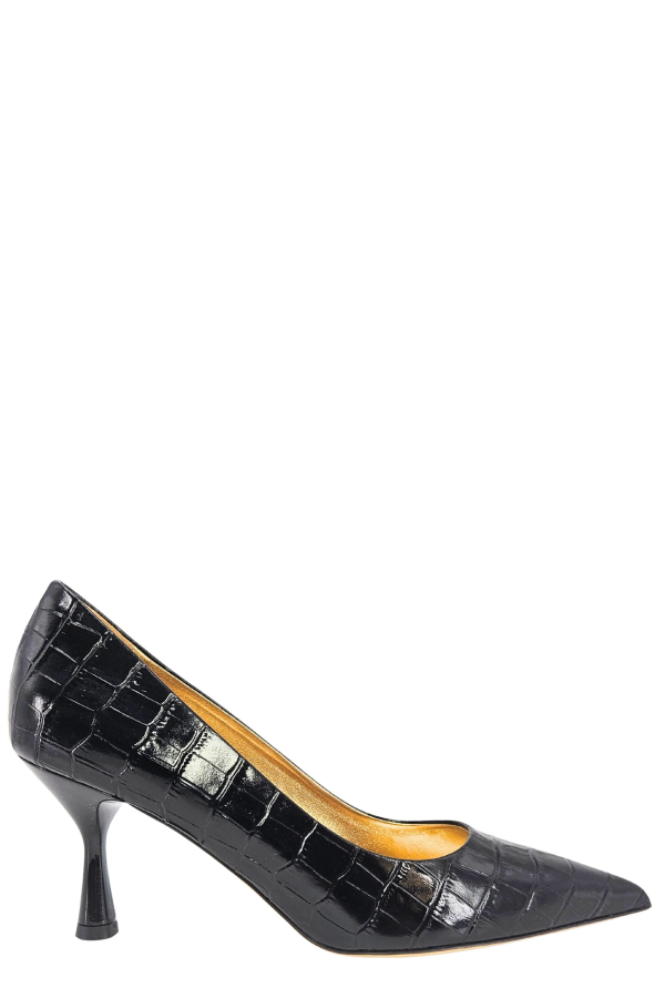 Madison Maison Annuccia Mock Croc High Heel Pump - Black