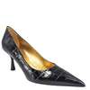 Madison Maison Annuccia Mock Croc High Heel Pump - Black - Thumbnail 2