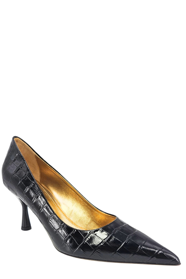 Madison Maison Annuccia Mock Croc High Heel Pump - Black