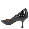 Madison Maison Annuccia Mock Croc High Heel Pump - Black - Thumbnail 3