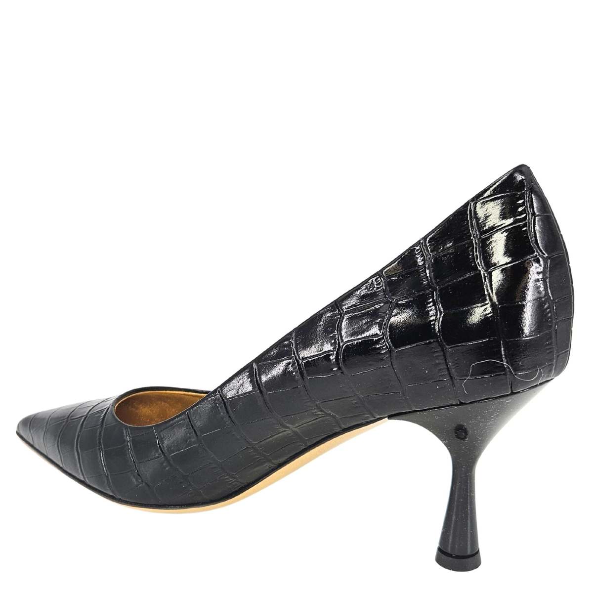 Madison Maison Annuccia Mock Croc High Heel Pump - Black - Image 3 of 4