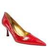 Madison Maison Annuccia Leather Moc Croc Hi Heel Pump - Red - Thumbnail 2