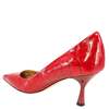 Madison Maison Annuccia Leather Moc Croc Hi Heel Pump - Red - Thumbnail 3