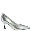 Madison Maison Annuccia Croc Hi Heel Pump - Silver - Thumbnail 1