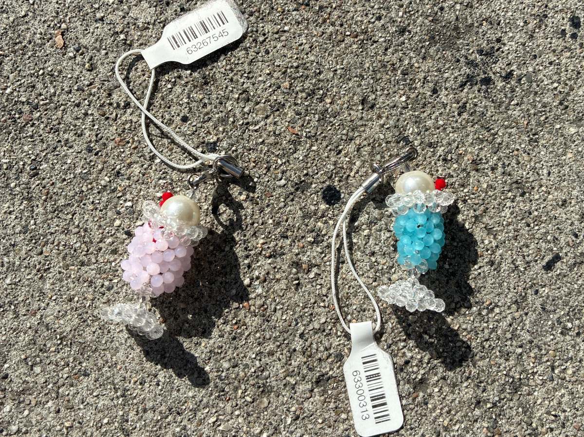 Ri-Ri-Ku Hand-Beaded Korean Phone Charms - Image 2 of 2