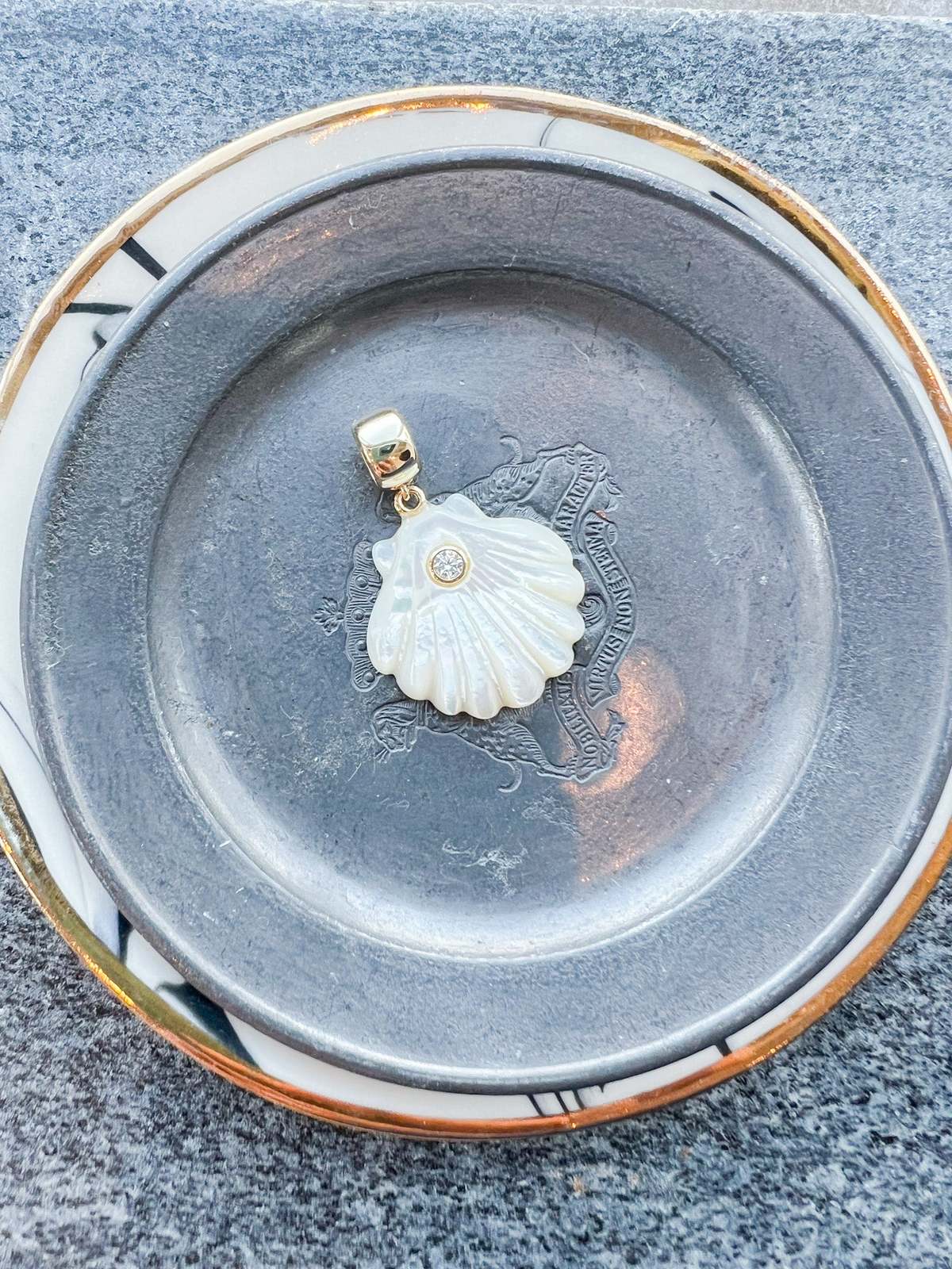 Thatch Coquille Mother Of Pearl Bail Charm - Image 1 of 4