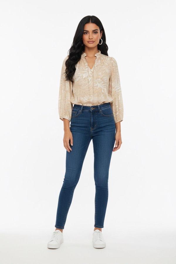 Natalie Martin Penny Blouse in Jungle Print Agave