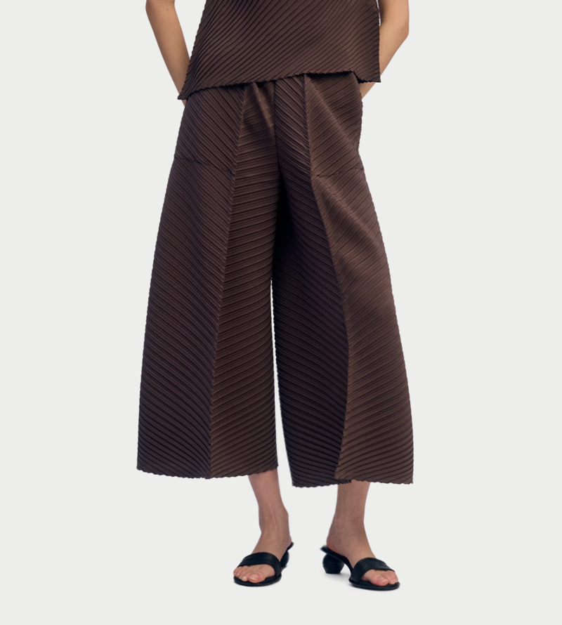 Issey Miyake Plaster Pleats Solid Pants