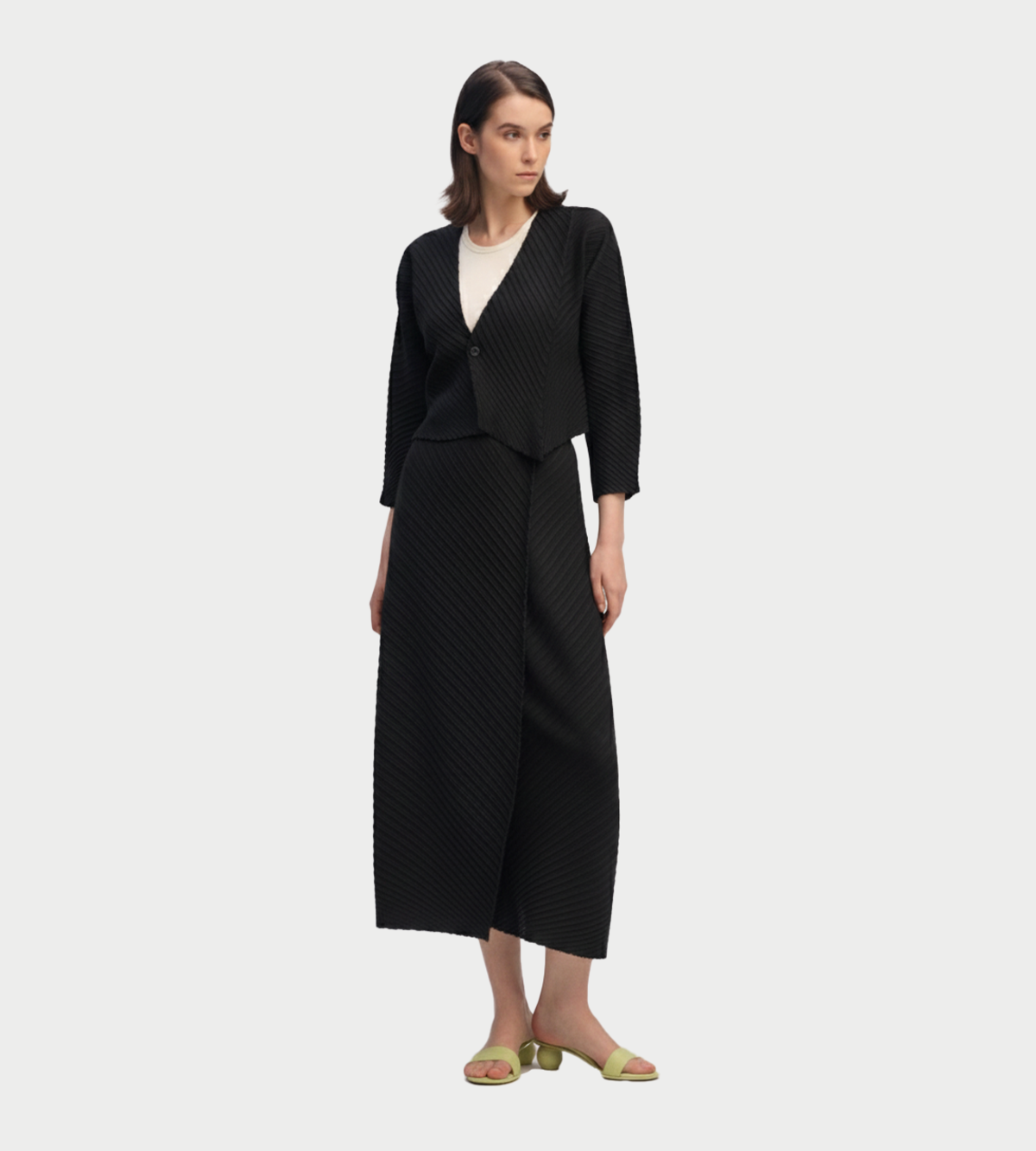 Issey Miyake Plaster Pleats Solid Skirt - Image 5 of 5