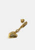 parts of four Gold Jazz's Solid Heart Dangle Earring - Gold - Thumbnail 2