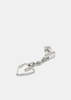 parts of four Jazz's Heart Dangle Earring - Silver - Thumbnail 2