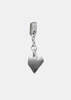 parts of four Jazz's Solid Heart Dangle Earring - Silver - Thumbnail 1