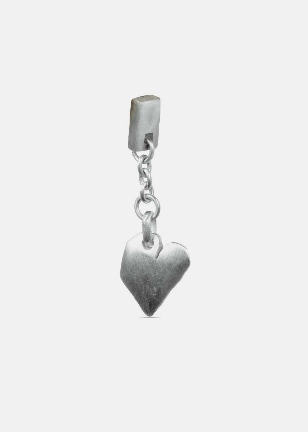 parts of four Jazz's Solid Heart Dangle Earring - Silver - Image 1 of 2