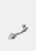 parts of four Jazz's Solid Heart Dangle Earring - Silver - Thumbnail 2