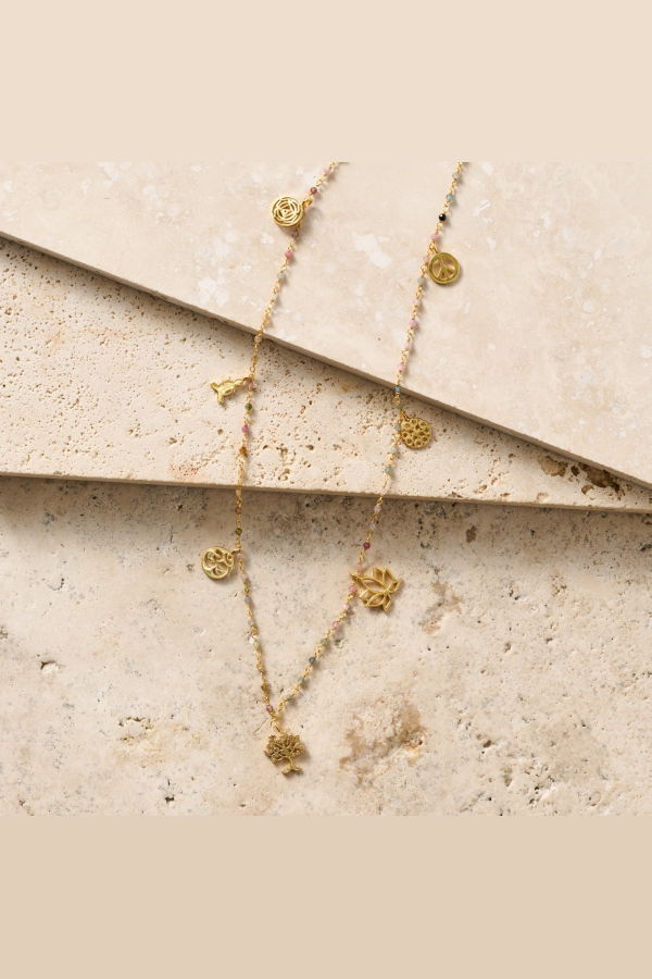 Ten Thousand Villages Good Fortune Charm Necklace