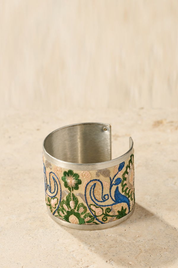 Ten Thousand Villages Jabardasta Silk Embroidered Cuff