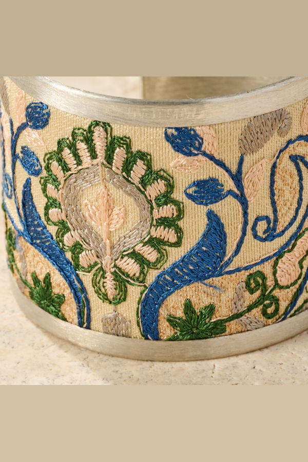 Ten Thousand Villages Jabardasta Silk Embroidered Cuff