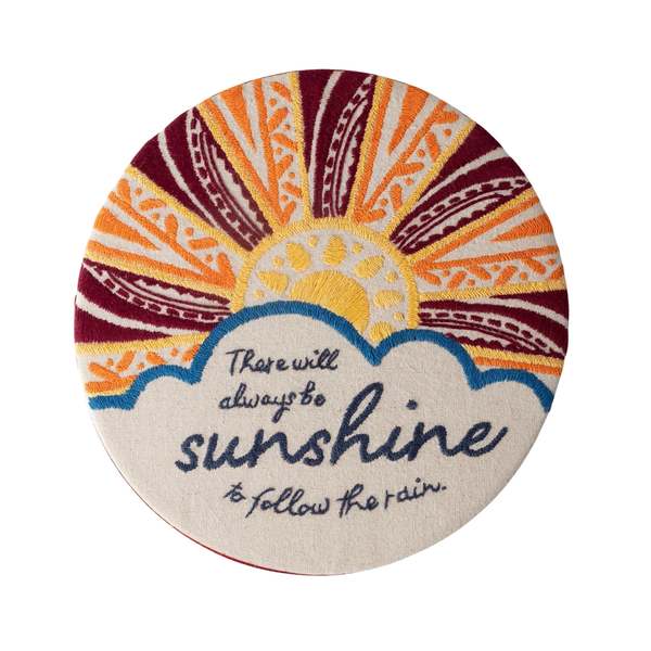 Ten Thousand Villages Prerak Sunshine Hand Embroidered Wall Art